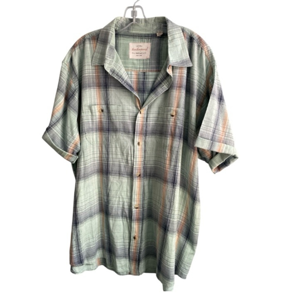 Weatherproof Vintage Plaid Cotton Short Sleeve Button Down Shirt Men’s XXL EUC